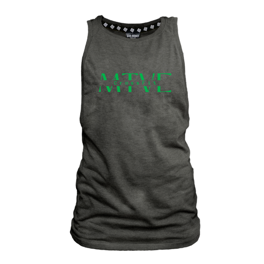 CrossFit Motive Ladies Muscle Tank - Charcoal Melange (Green)