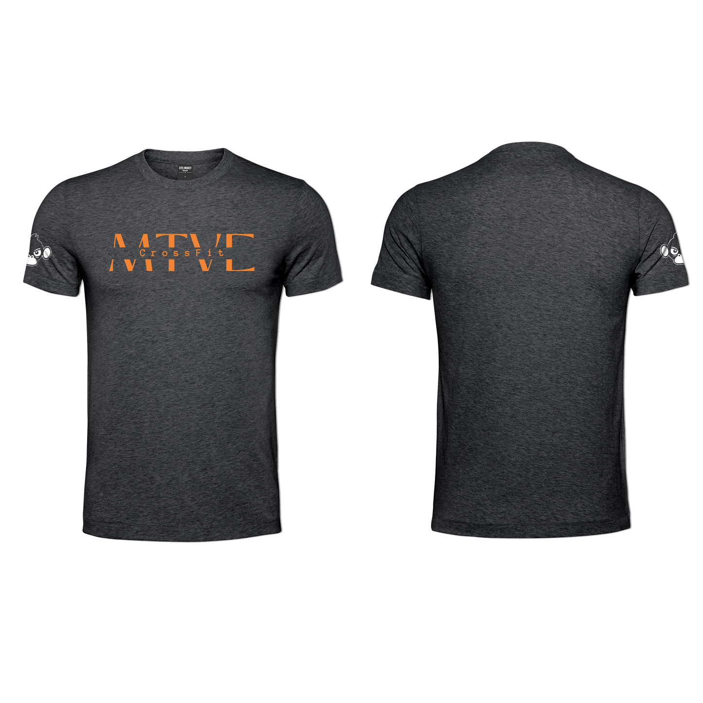 CrossFit Motive Men's T-Shirt - Charcoal Melange (Orange)