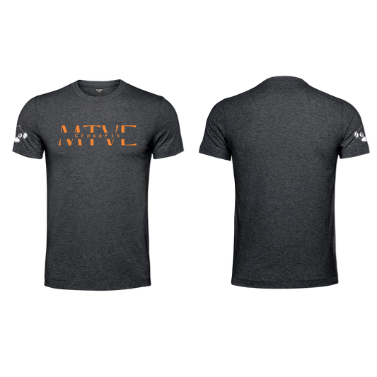 CrossFit Motive Men's T-Shirt - Charcoal Melange (Orange)