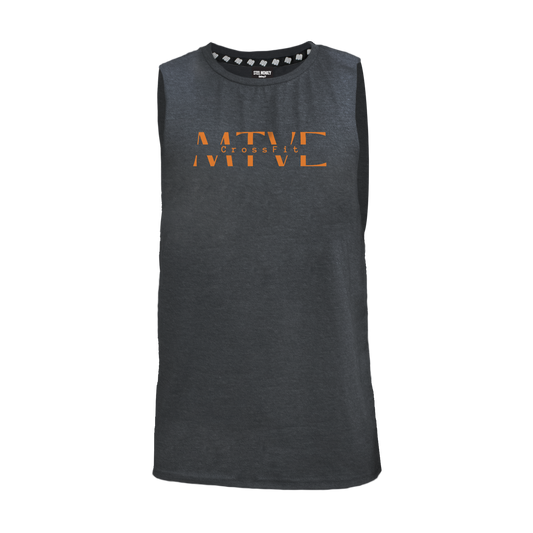 CrossFit Motive Men's Tank - Charcoal Melange (Orange)