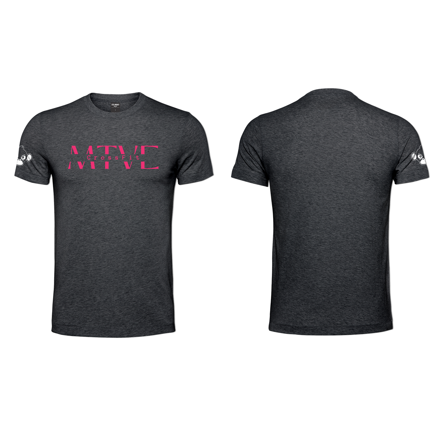 CrossFit Motive Men's T-Shirt - Charcoal Melange (Pink)