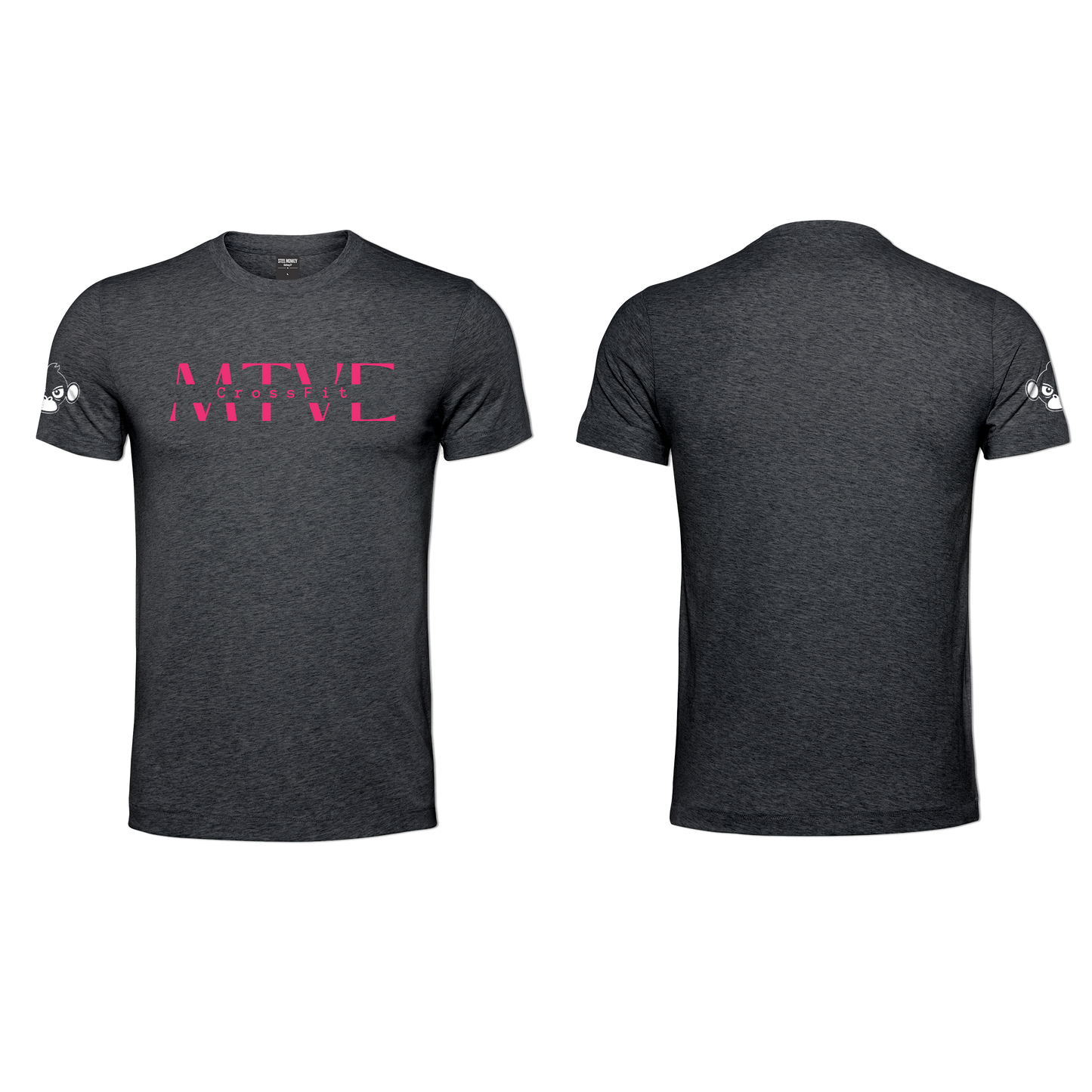 CrossFit Motive Ladies T-Shirt - Charcoal Melange (Pink)