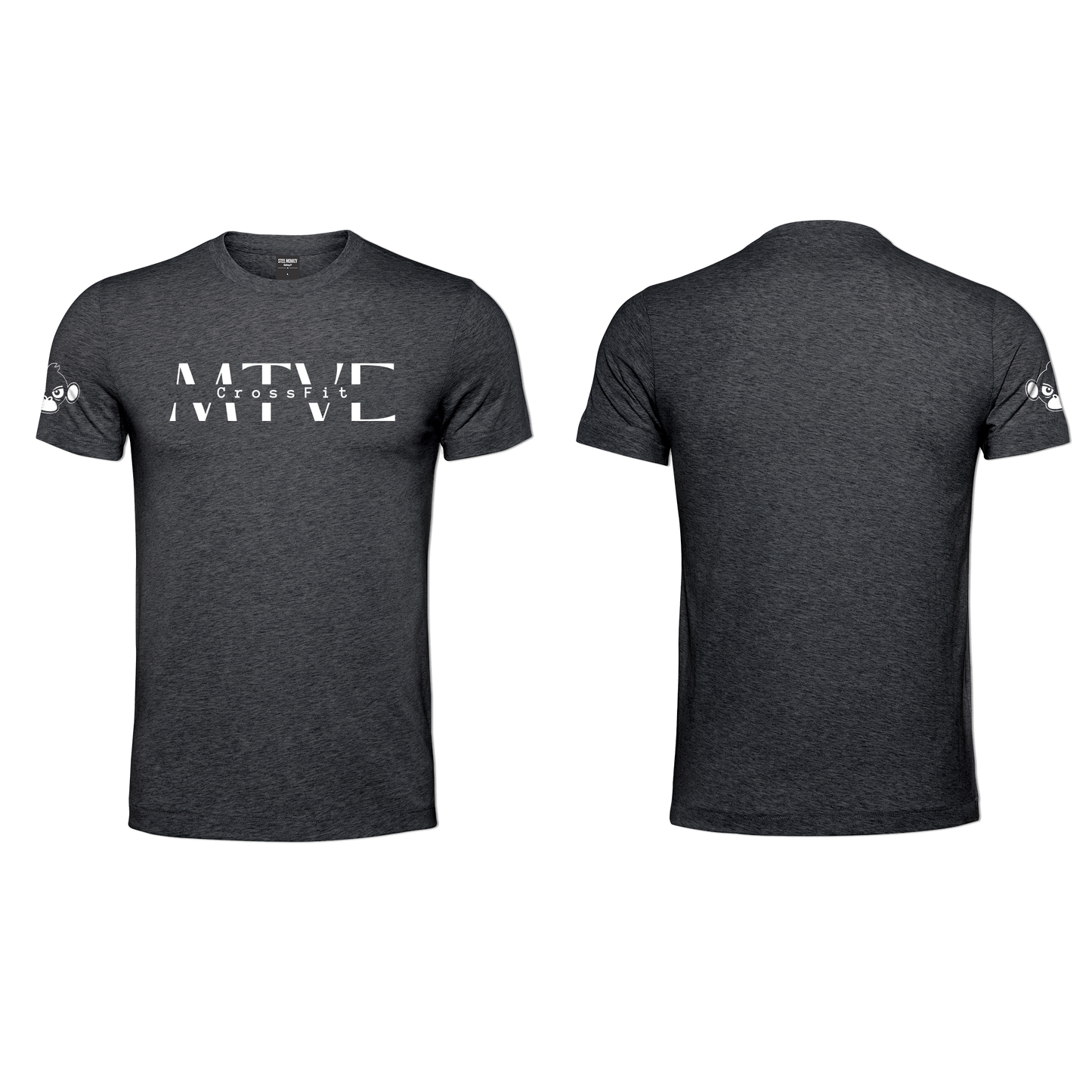 CrossFit Motive Men's T-Shirt - Charcoal Melange (White)