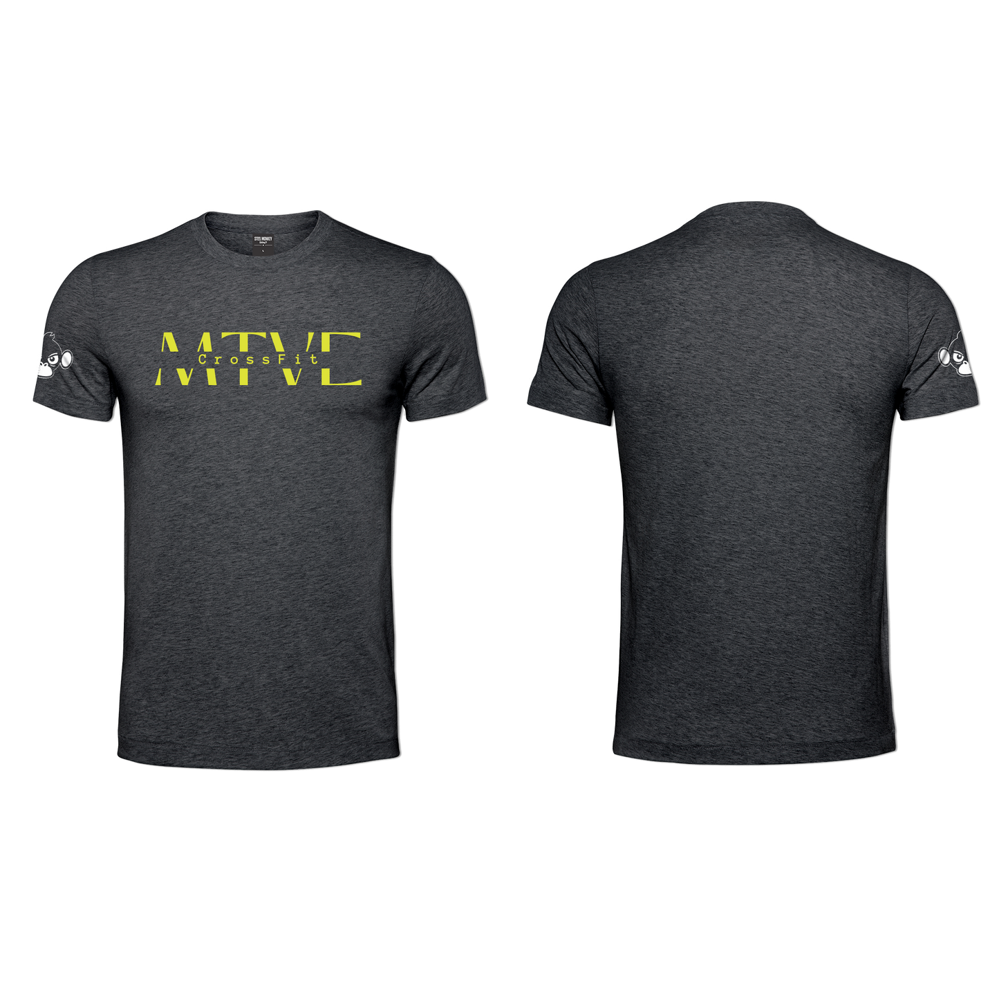 CrossFit Motive Men's T-Shirt - Charcoal Melange (Yellow)