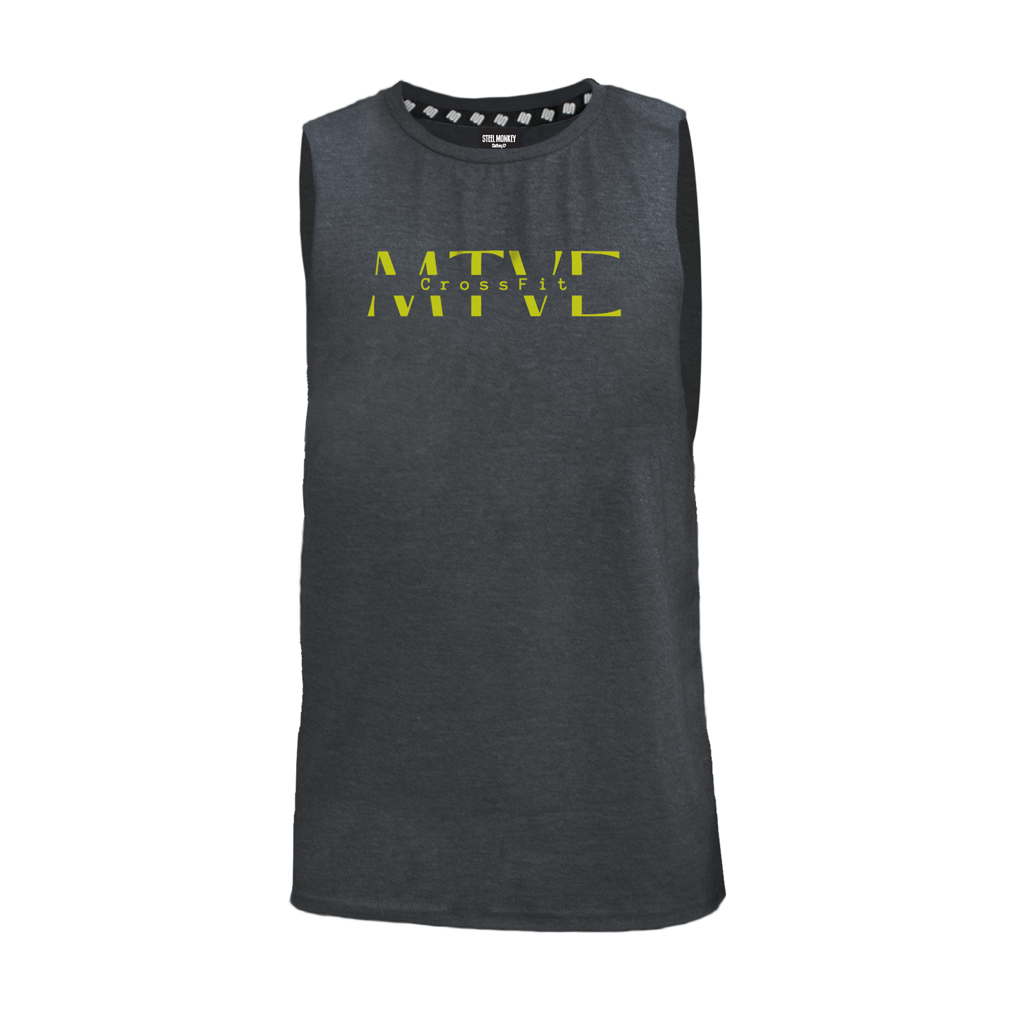 CrossFit Motive Men's Tank - Charcoal Melange (Yellow)