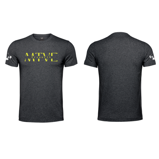 CrossFit Motive Ladies T-Shirt - Charcoal Melange (Yellow)