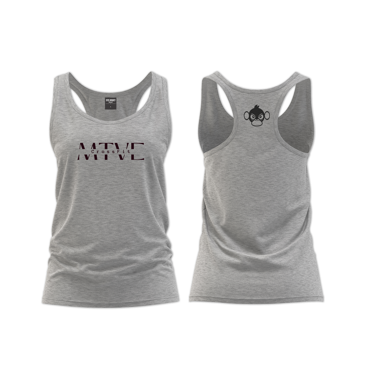 CrossFit Motive Ladies Straight Cut Vest - Grey Melange (Black)