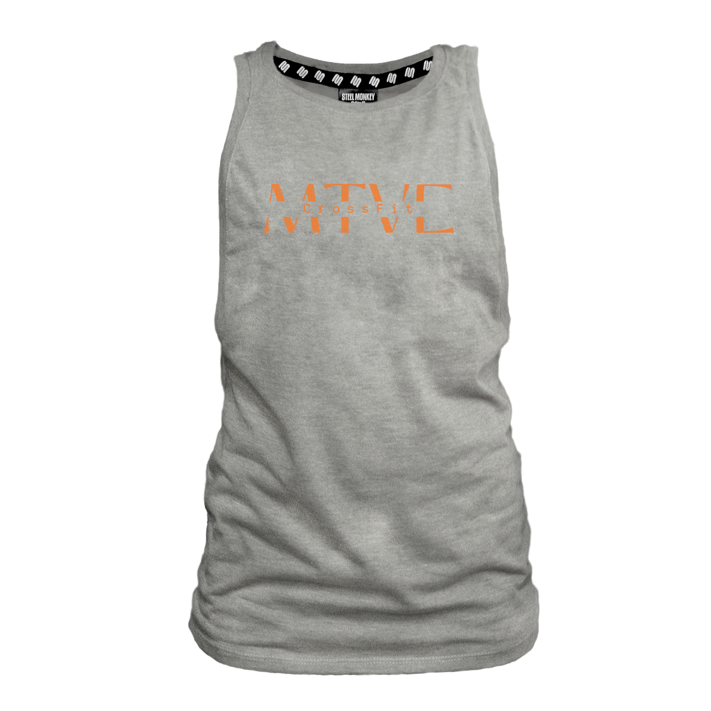 CrossFit Motive Ladies Muscle Tank - Grey Melange (Orange)