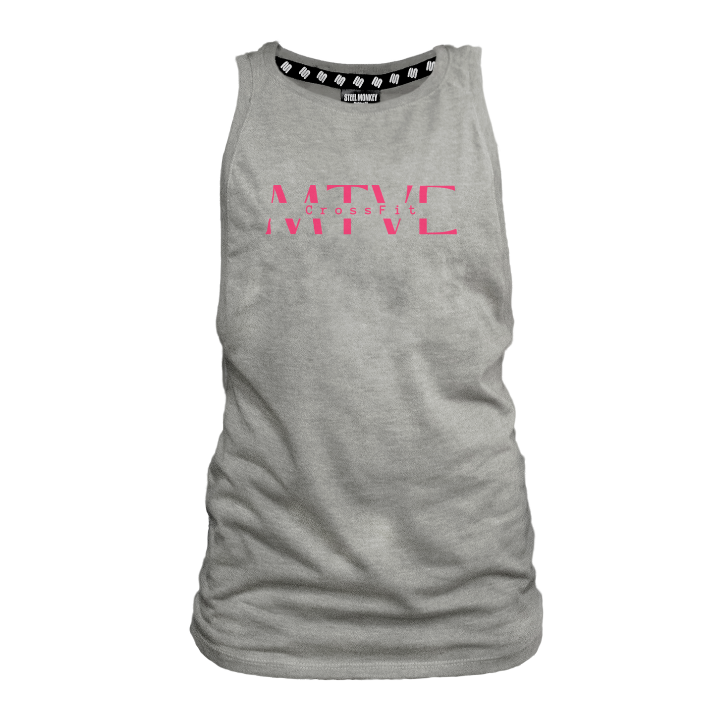 CrossFit Motive Ladies Muscle Tank - Grey Melange (Pink)