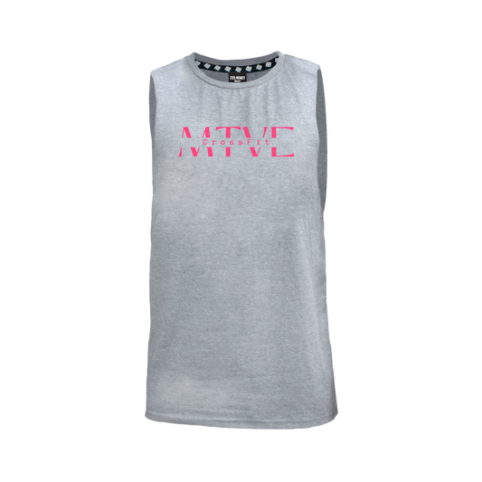 CrossFit Motive Men's Tank - Grey Melange (Pink)