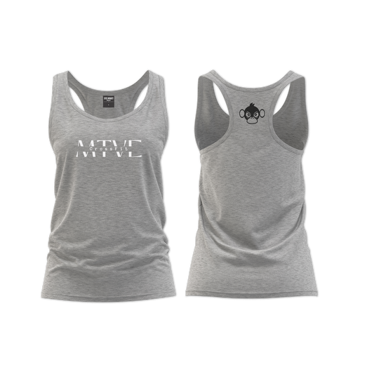 CrossFit Motive Ladies Straight Cut Vest - Grey Melange (White)