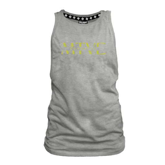 CrossFit Motive Ladies Muscle Tank - Grey Melange (Yellow)
