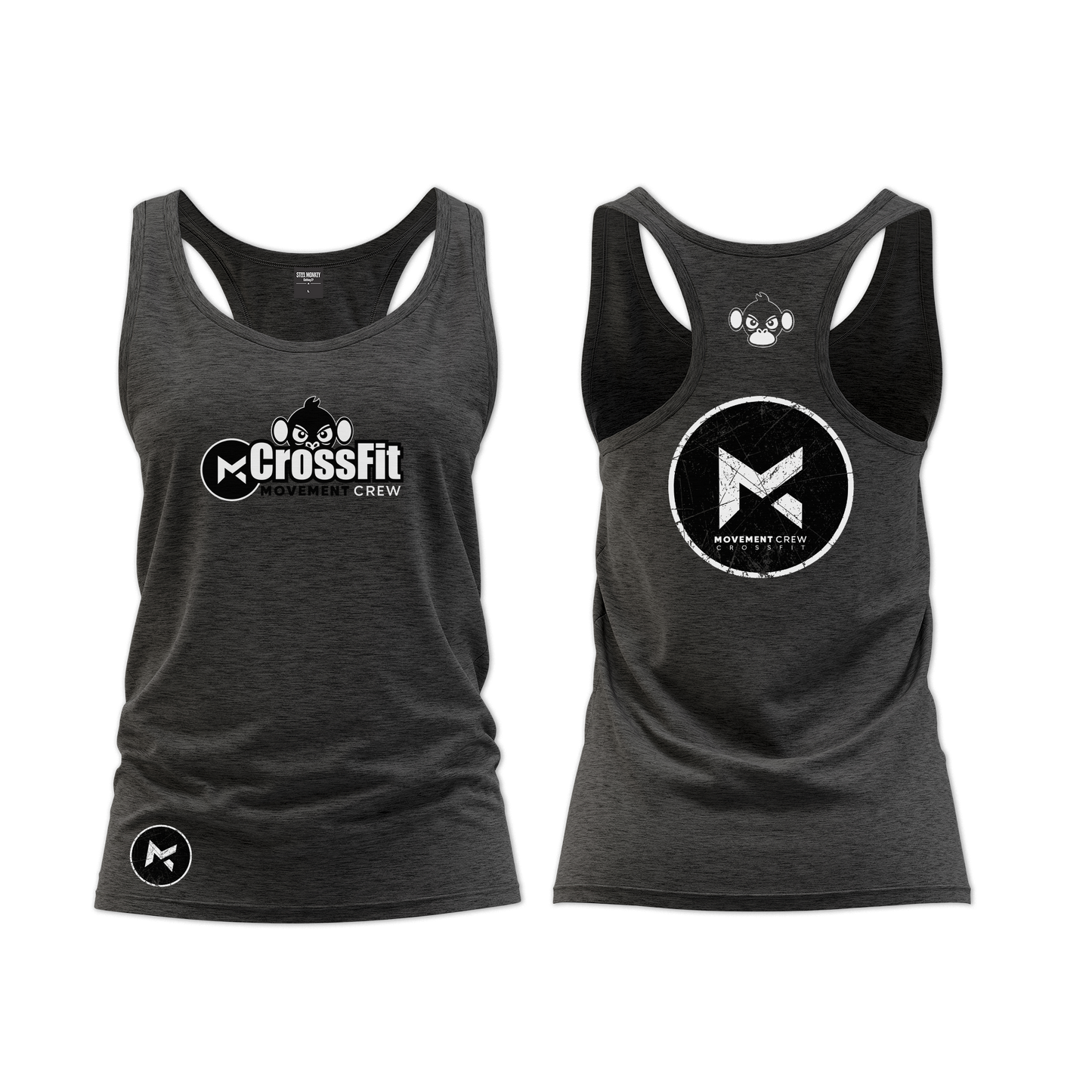 Movement Crew CrossFit Ladies Straight Cut Vest - Charcoal