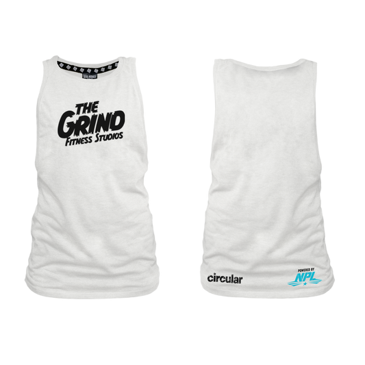 The Grind Ladies Muscle Tank - White 1