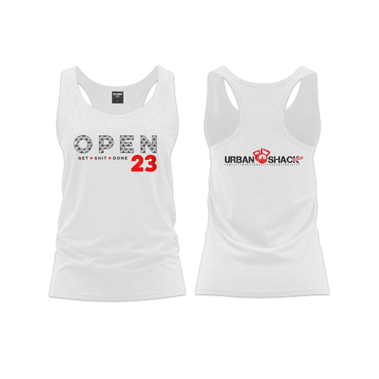 Urban Shack Open 2023 Ladies Straight Cut Vest - White Melange