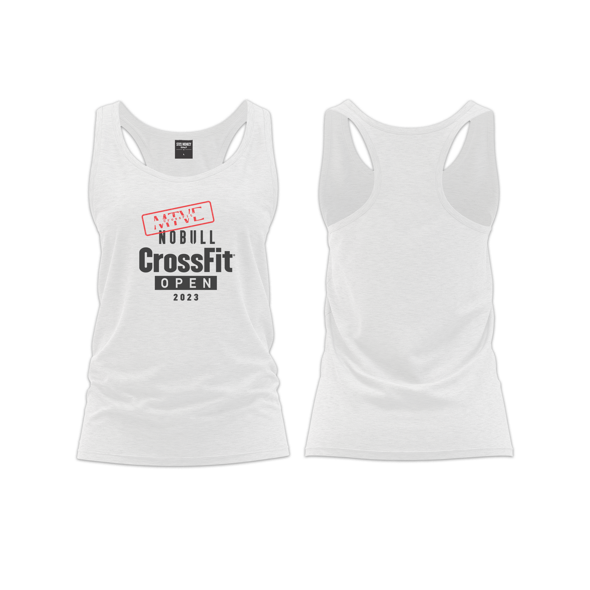 CrossFit Motive Ladies Straight Cut Vest - White Melange – Steel Monkey ...