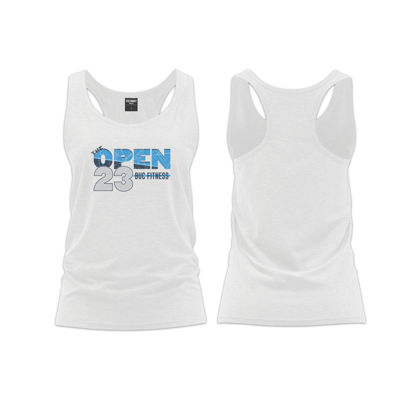 BUC Fitness Open 23 Ladies Straight Cut Vest - White Melange