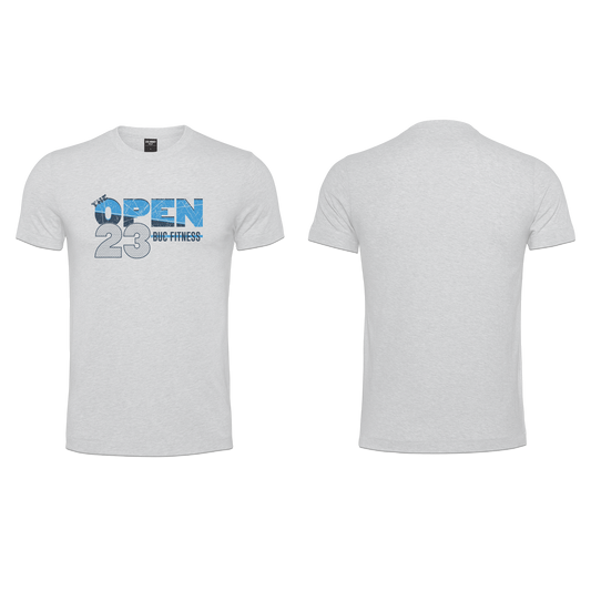 BUC Fitness Open 23 Mens T-Shirt - White Melange
